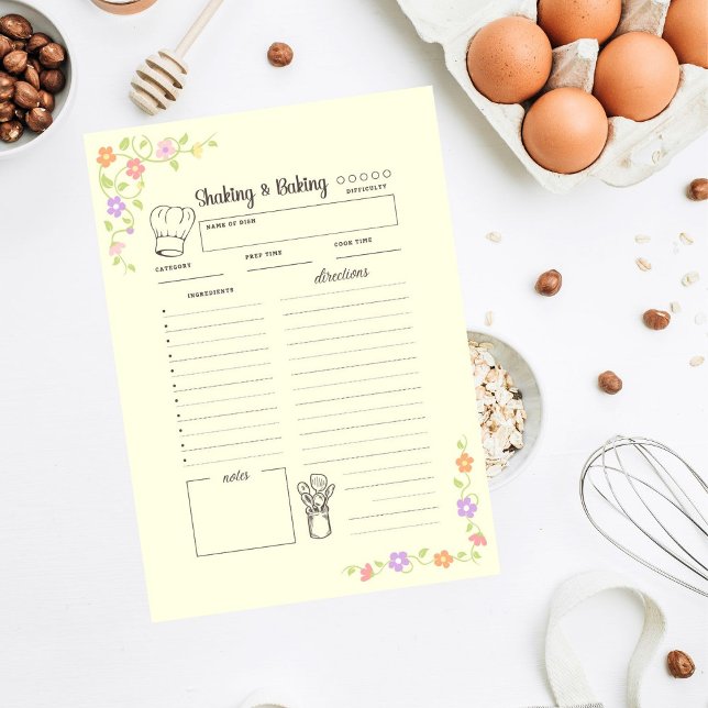 Shaking & Baking Digital Recipe Card Download  (Creator Uploaded)