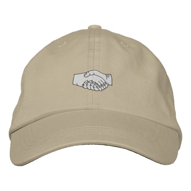 Shaking Hands Embroidered Hat (Front)