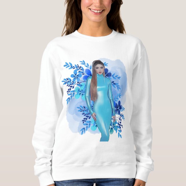 Shakira Blue Playera Sweatshirt (Front)