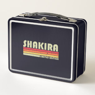 SHAKIRA Name Personalized Retro Vintage 80s 90s Bi Metal Lunch Box