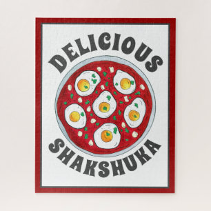 Shakshouka Shakshuka Spicy Poached Eggs Tomatoes Jigsaw Puzzle