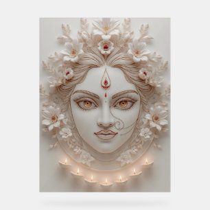 Shakti Within – Minimal Devi Illustration Acrylic Sign