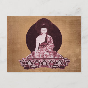 Shakyamuni Buddha Grunge Vintage Postcard