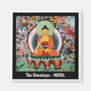 Shakyamuni Buddha painting, Himalayas - Nepal Magnet