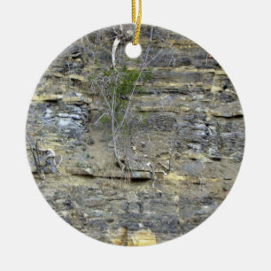 Shale outcrop ceramic tree decoration