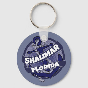 Shalimar Florida anchor swirl keychain