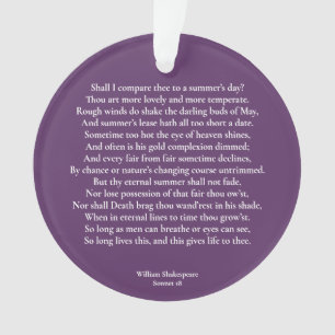 Shall I compare thee to a summer's day? sonnet 18 Ornament