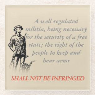 Shall Not Be Infringed Glass Coaster