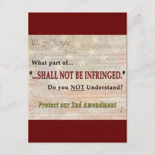 Shall NOT be Infringed Postcard
