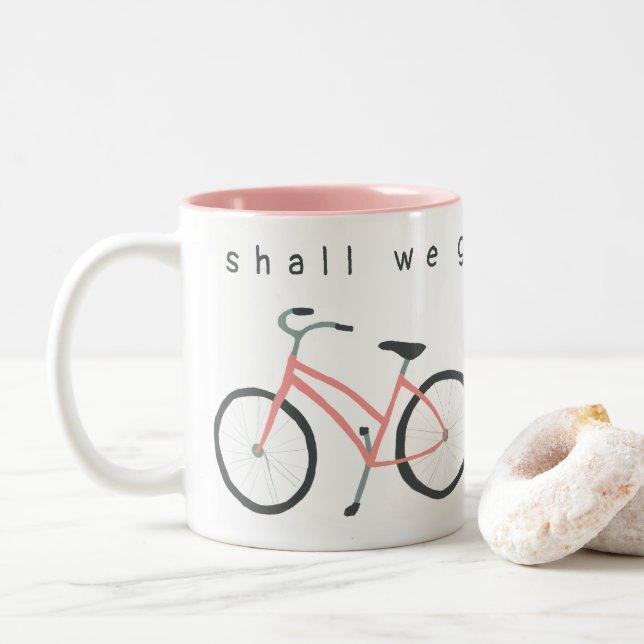 Shall we go for a ride? Bicycles mug (With Donut)