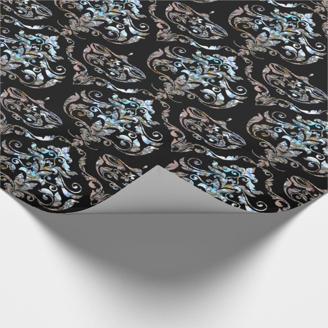 Shalliveye Baroque Damask Elegance glossy Wrapping Paper (Corner)