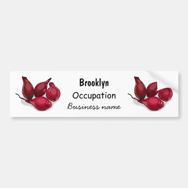 Shallot cartoon illustration bumper sticker (Front)