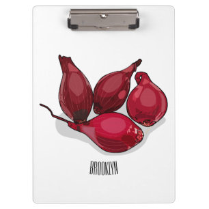 Shallot cartoon illustration clipboard