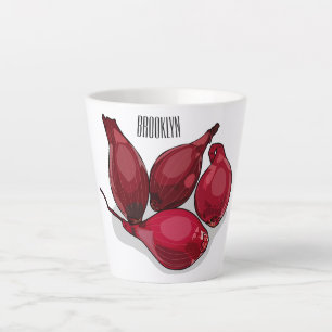 Shallot cartoon illustration latte mug