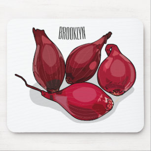 Shallot cartoon illustration mouse pad