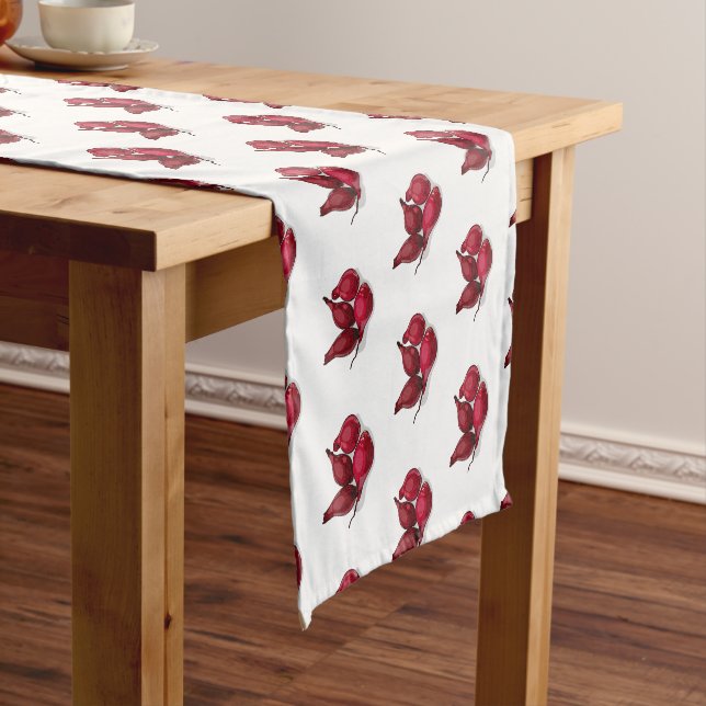 Shallot cartoon illustration short table runner (In Situ)