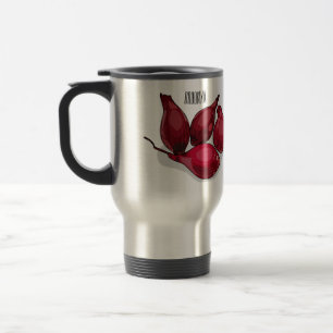 Shallot cartoon illustration travel mug