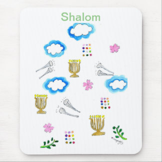Shalom and Trumpets Mouse Pad! Mouse Pad