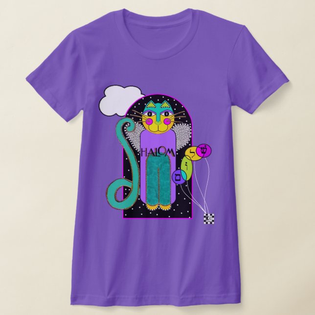 Shalom Angel Cat T-Shirt (Laydown)