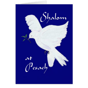 Shalom at Pesach!-White Peace Dove