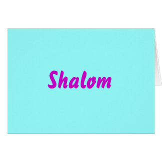 Shalom  (blank inside)