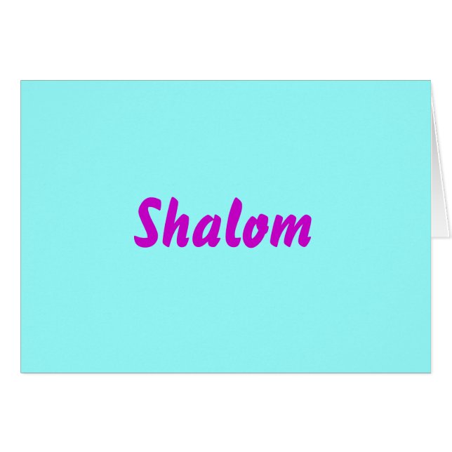 Shalom  (blank inside) (Front Horizontal)