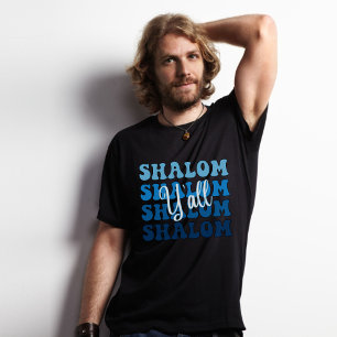 Shalom Blue and White Jewish Humor T-Shirt