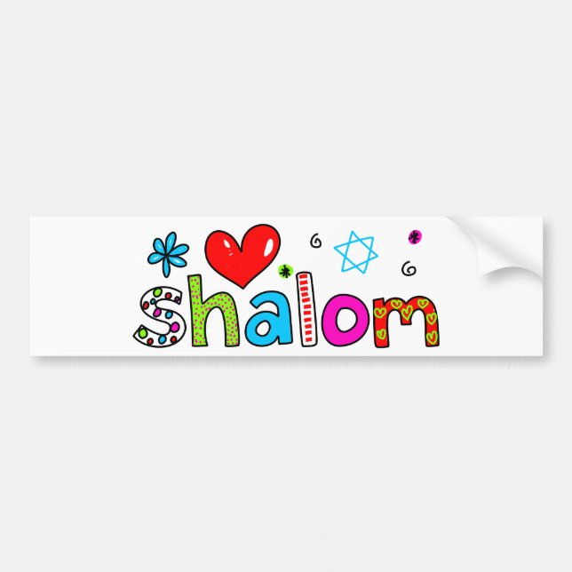 Shalom Bumper Sticker (Front)