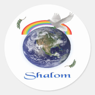 shalom classic round sticker
