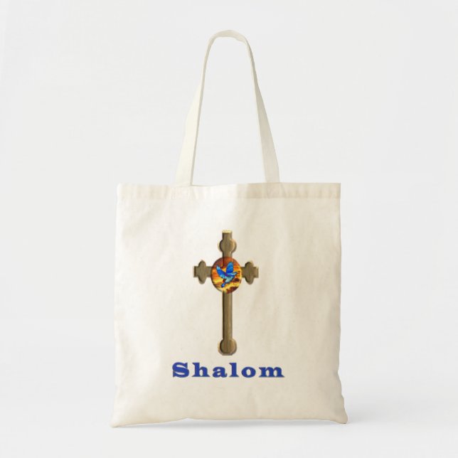 Shalom cross tote bag (Front)