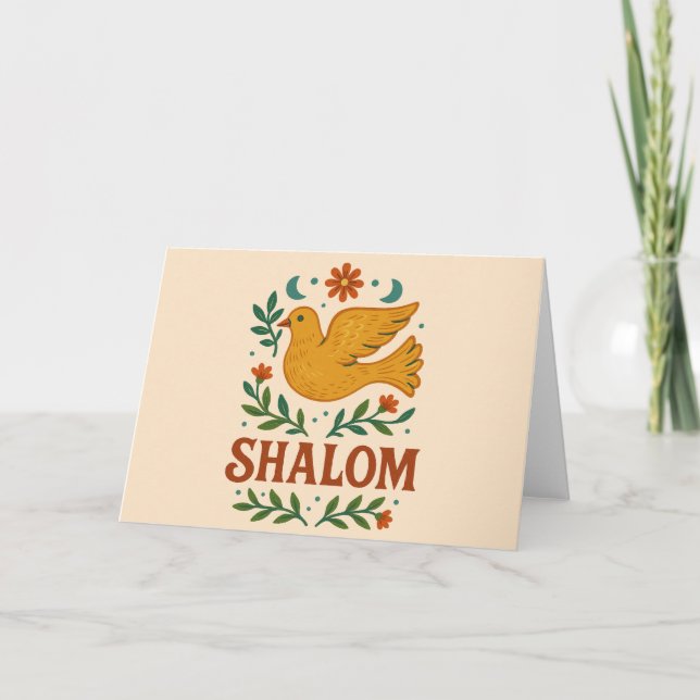 Shalom Dove Peace Earth                            Card (Front)