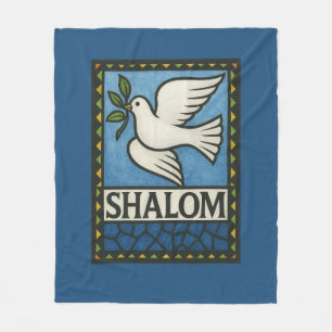 Shalom Dove Peace Earth                            Fleece Blanket