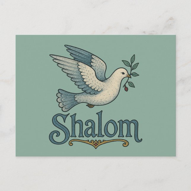 Shalom Dove Peace Earth                            Postcard (Front)