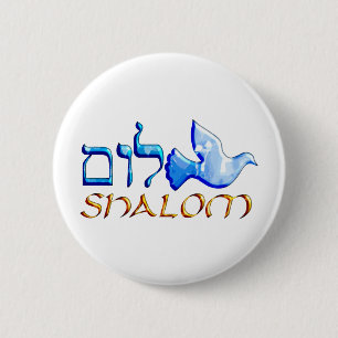 Shalom Dove.png 6 Cm Round Badge