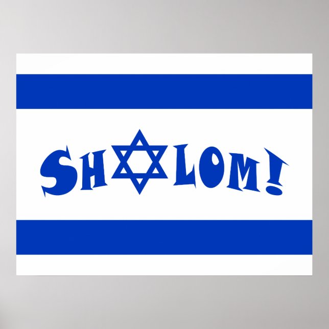 Shalom Flag of Israel Poster (Front)
