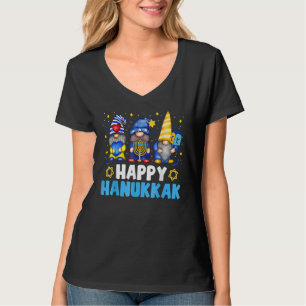 Shalom Gnome Happy Hanukkah Chanukkah Jewish Dreid T-Shirt