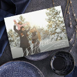 Shalom Hand Lettering Hanukkah Photo Holiday Card<br><div class="desc">Customise with your name,  year,  add more text and photos to the back. Original hand lettering by Becky Nimoy</div>