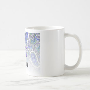 Shalom in Blue Paisley Coffee Mug
