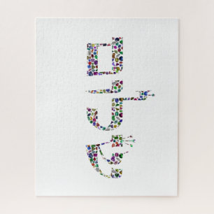 Shalom made with Gemstones in All Colors Jigsaw Puzzle