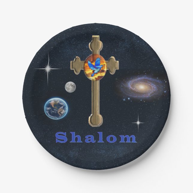 Shalom Paper Plate (Front)