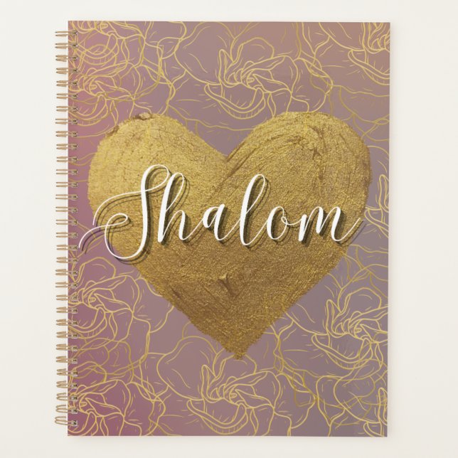 Shalom Pink & Gold Planner (Front)