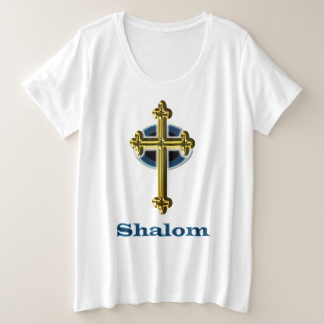 Shalom Plus Size T-Shirt (Design Front)