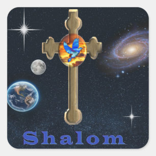Shalom Square Sticker