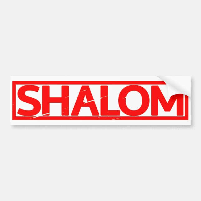 Shalom Stamp Bumper Sticker (Front)