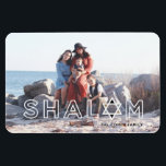 Shalom Star Hanukkah Magnet<br><div class="desc">This Photo Hanukkah Magnet featuring the word Shalom and the Star of David is a perfect gift this holiday season. Look for coordinating products from Parcel Studios.</div>