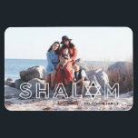 Shalom Star Hanukkah Magnet<br><div class="desc">This Photo Hanukkah Magnet featuring the word Shalom and the Star of David is a perfect gift this holiday season. Look for coordinating products from Parcel Studios.</div>