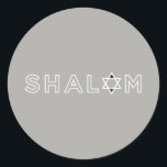 Shalom Star Stickers - Grey<br><div class="desc">These Shalom Star stickers are a gorgeous way to seal your Hanukkah cards this holiday season. These coordinate beautifully with Parcel Studio's Shalom Star holiday collection.</div>