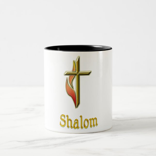 Shalom Two-Tone Coffee Mug (Center)