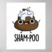 Sham-poo Funny Poop With Shampoo Bubbles Pun