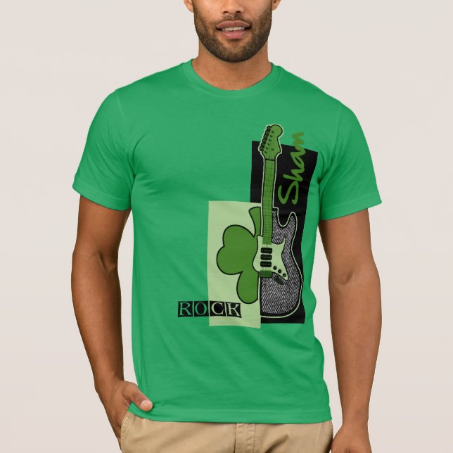 Sham Rock. Music Theme St. Patrick's Day  T-Shirt (Front)